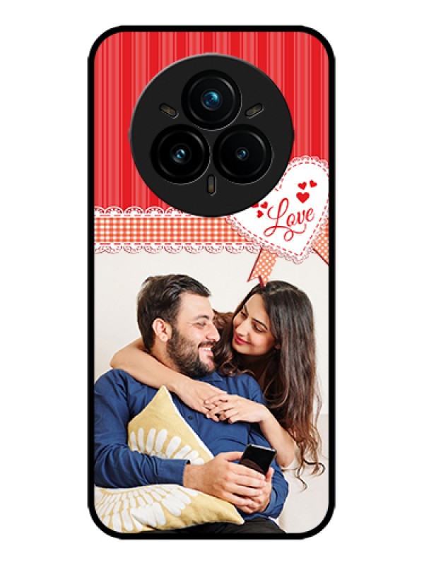 Custom Realme 14 Pro Plus 5G Custom Metal Phone Case - Red Love Pattern Design