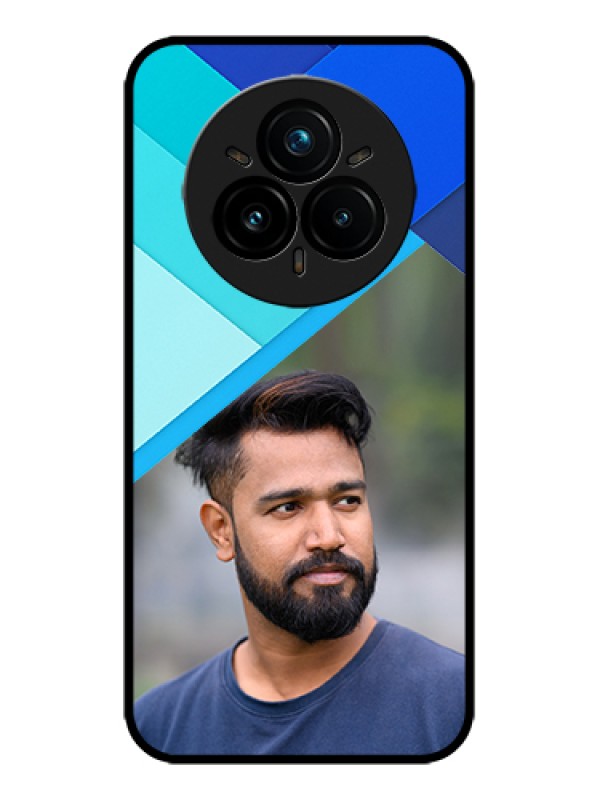 Custom Realme 14 Pro Plus 5G Custom Metal Phone Case - Blue Pattern Design