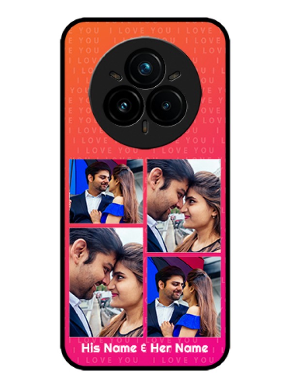 Custom Realme 14 Pro Plus 5G Custom Metal Phone Case - I Love You Pink Design
