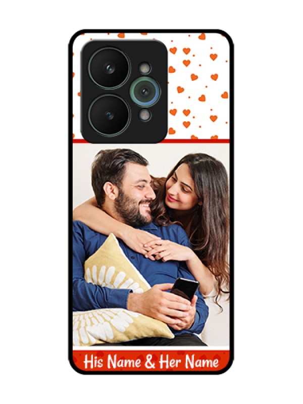 Custom Realme 15 5G Custom Metal Phone Case - Orange Love Symbol Design