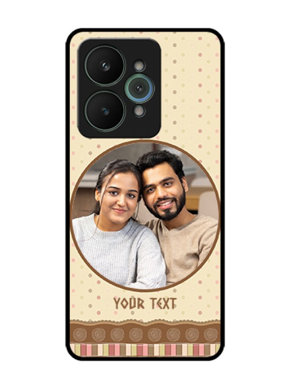 Custom Realme 15 5G Custom Metal Phone Case - Brown Dotted Mobile Case Design