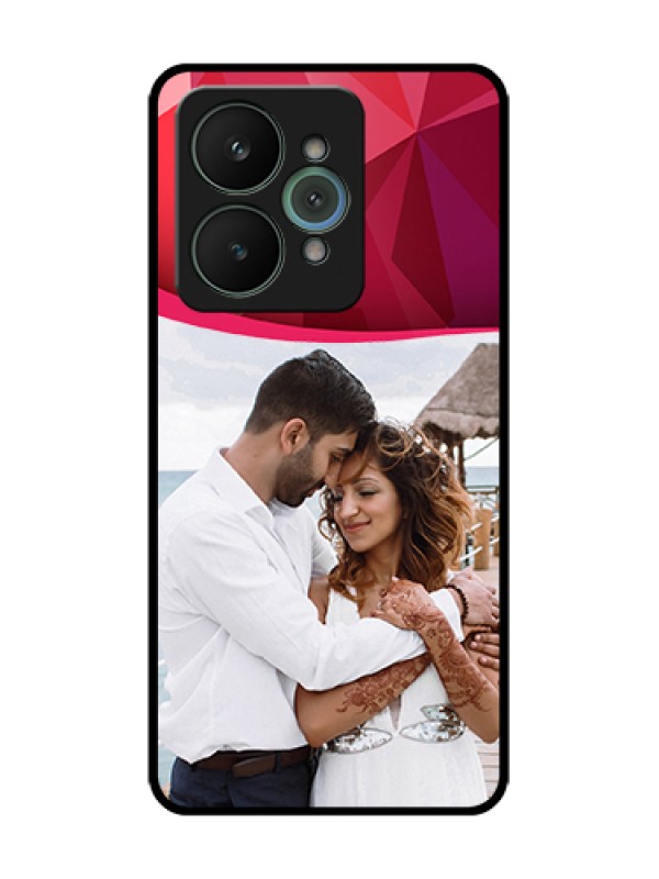 Custom Realme 15 5G Custom Metal Phone Case - Red Abstract Design