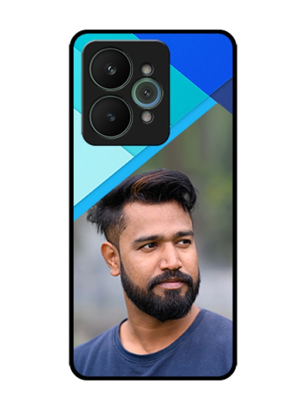 Custom Realme 15 5G Custom Metal Phone Case - Blue Pattern Design