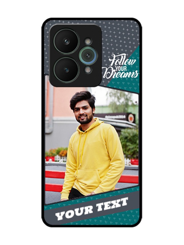 Custom Realme 15 5G Custom Metal Phone Case - Background Pattern Design With Quote