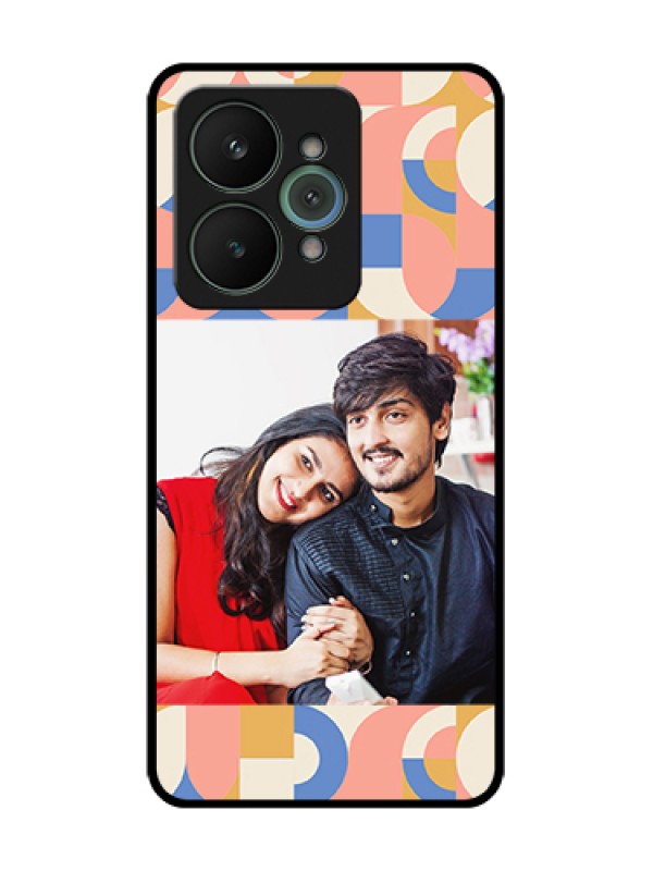 Custom Realme 15 5G Custom Metal Phone Case - Semi - Circle Maze Pattern Design