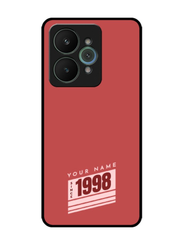 Custom Realme 15 5G Custom Metal Phone Case - Red Custom Year Of Birth Design