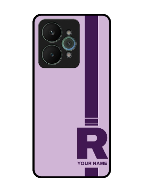 Custom Realme 15 5G Custom Metal Phone Case - Simple Dual Tone Stripe With Name Design