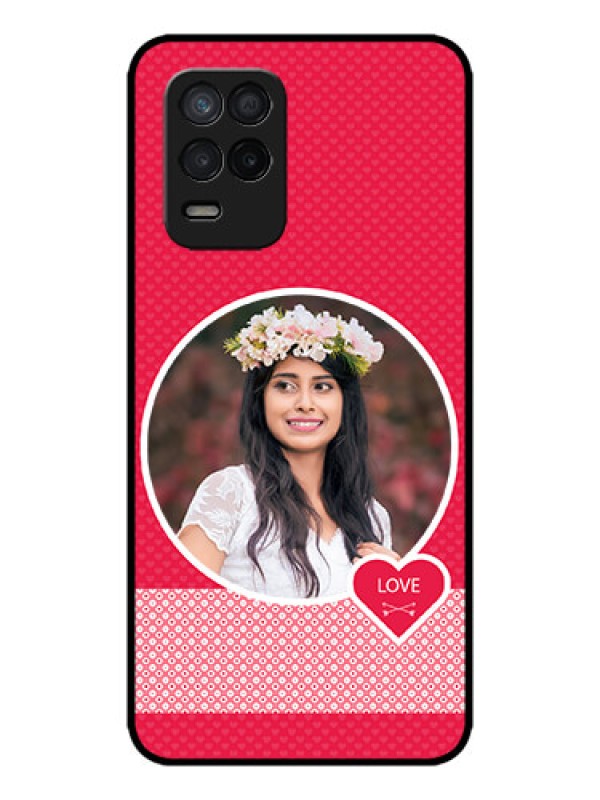 Custom Realme 8 5G Custom Metal Phone Case - Pink Color Pattern Design