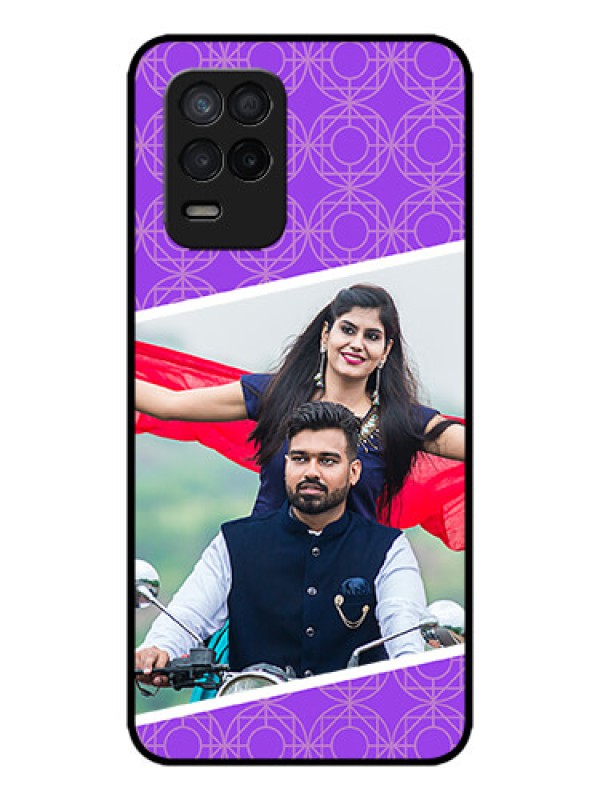 Custom Realme 8 5G Custom Metal Phone Case - Violet Color Pattern Design