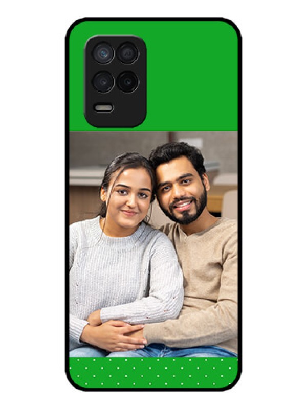 Custom Realme 8 5G Custom Metal Phone Case - Green Pattern Design