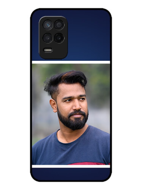 Custom Realme 8 5G Custom Metal Phone Case - Simple Royal Blue Design