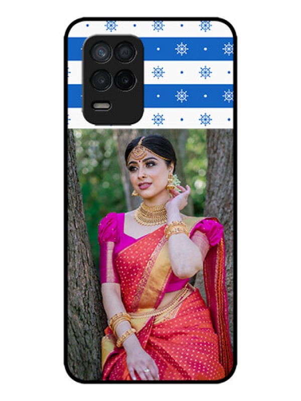 Custom Realme 8 5G Custom Metal Phone Case - Snow Pattern Design