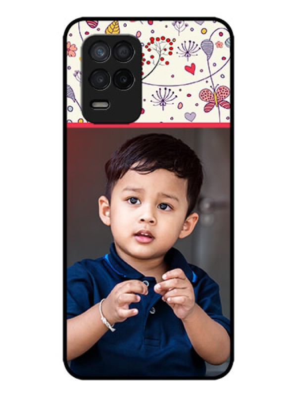 Custom Realme 8 5G Custom Metal Phone Case - Premium Floral Design