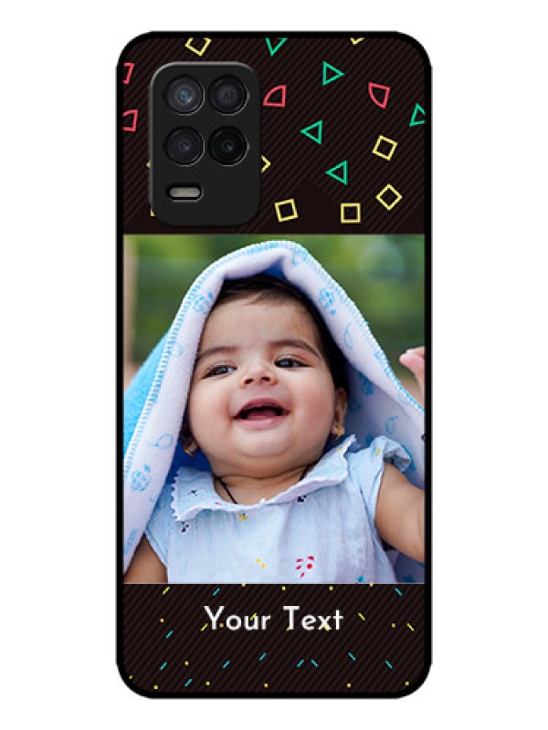 Custom Realme 8 5G Custom Metal Phone Case - With Confetti Birthday Design