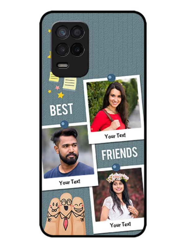 Custom Realme 8 5G Custom Metal Phone Case - Sticky Frames And Friendship Design
