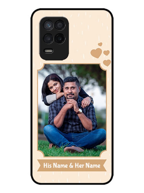 Custom Realme 8 5G Custom Metal Phone Case - With Confetti Love Design