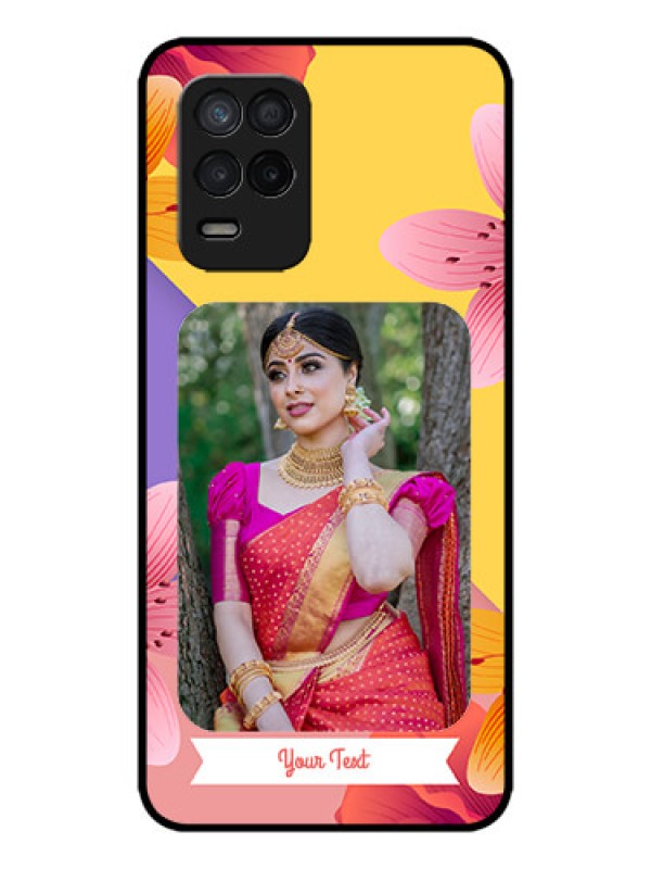 Custom Realme 8 5G Custom Metal Phone Case - 3 Image With Vintage Floral Design