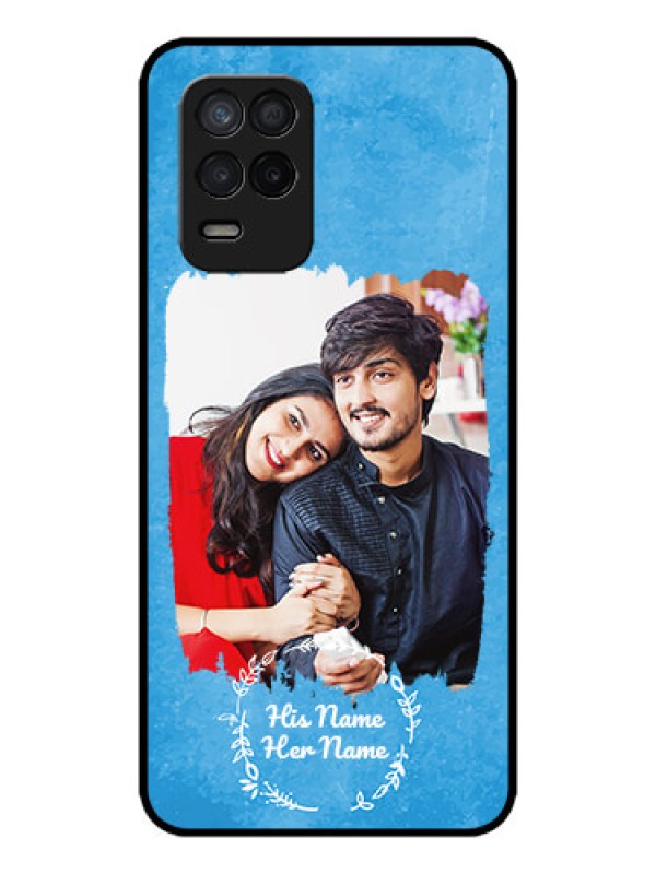Custom Realme 8 5G Custom Metal Phone Case - Blue Color Vintage Design