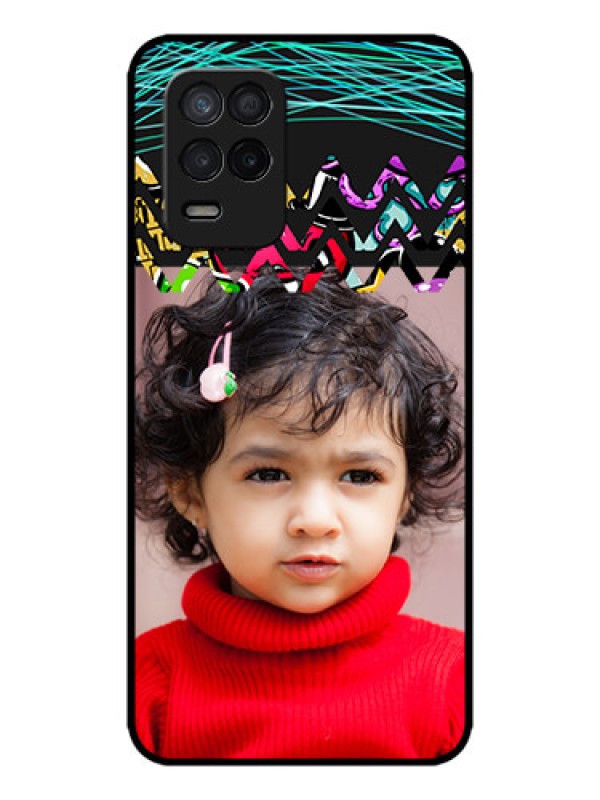 Custom Realme 8 5G Custom Metal Phone Case - Neon Abstract Design