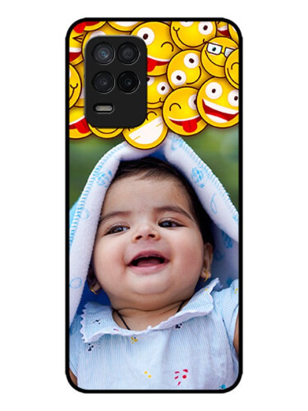 Custom Realme 8 5G Custom Metal Phone Case - With Smiley Emoji Design