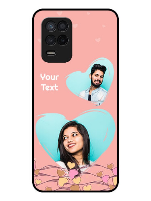 Custom Realme 8 5G Custom Metal Phone Case - Love Doodle Design