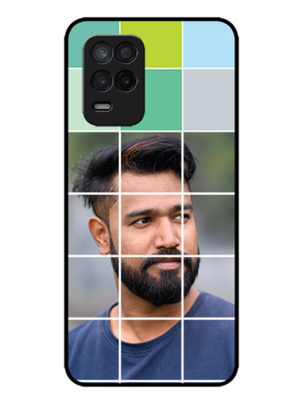 Custom Realme 8 5G Custom Metal Phone Case - With White Box Pattern
