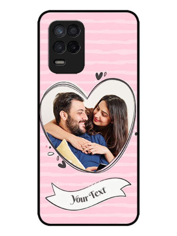 Custom Realme 8 5G Custom Metal Phone Case - Vintage Heart Design