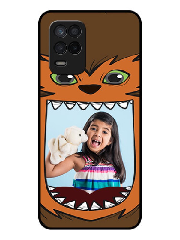 Custom Realme 8 5G Custom Metal Phone Case - Owl Monster Back Case Design