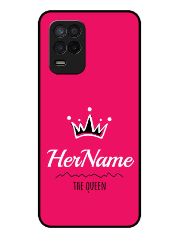 Custom Realme 8 5G Custom Metal Phone Case - Queen With Name Design