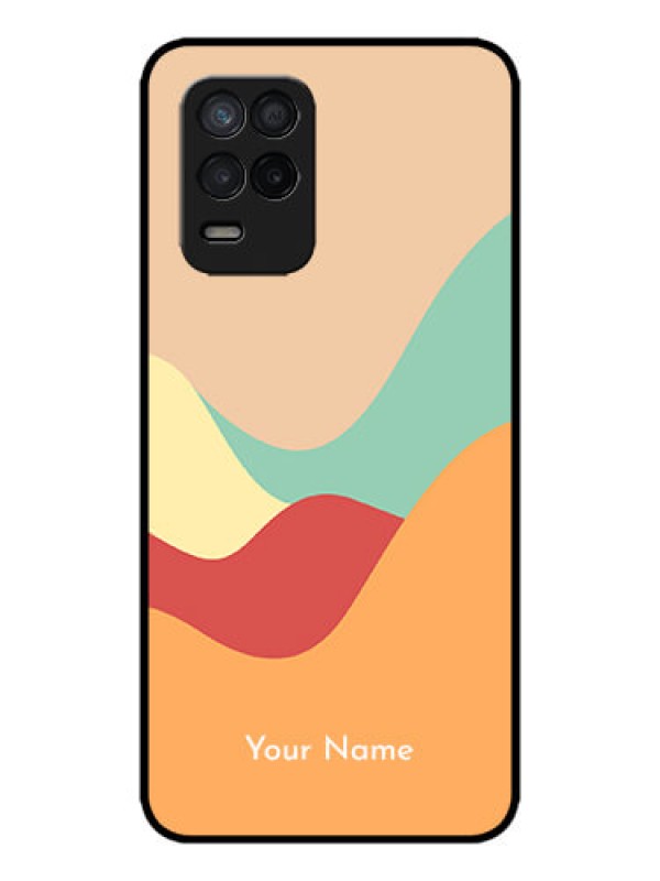 Custom Realme 8 5G Custom Metal Phone Case - Ocean Waves Multi - Colour Design