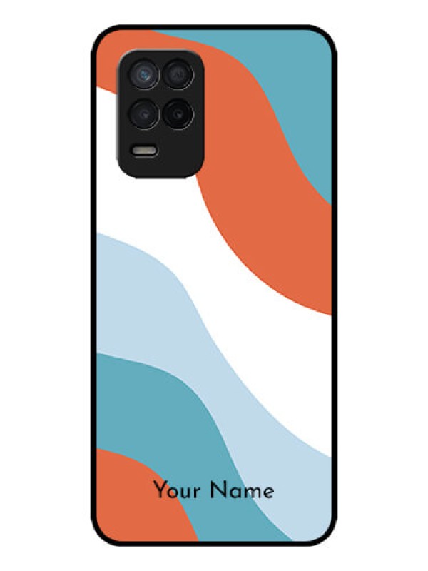 Custom Realme 8 5G Custom Metal Phone Case - Coloured Waves Design
