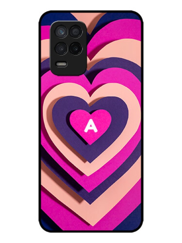 Custom Realme 8 5G Custom Metal Phone Case - Cute Heart Pattern Design