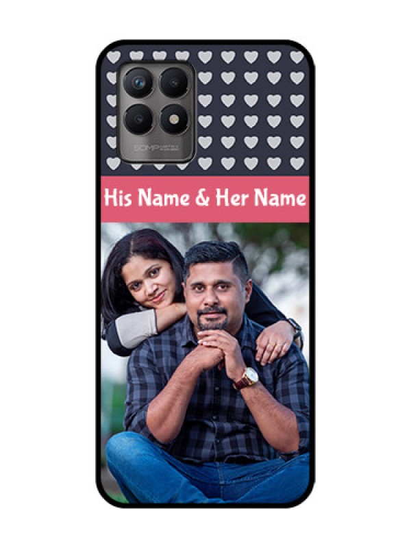 Custom Realme 8i Custom Metal Phone Case - Love Symbols Design