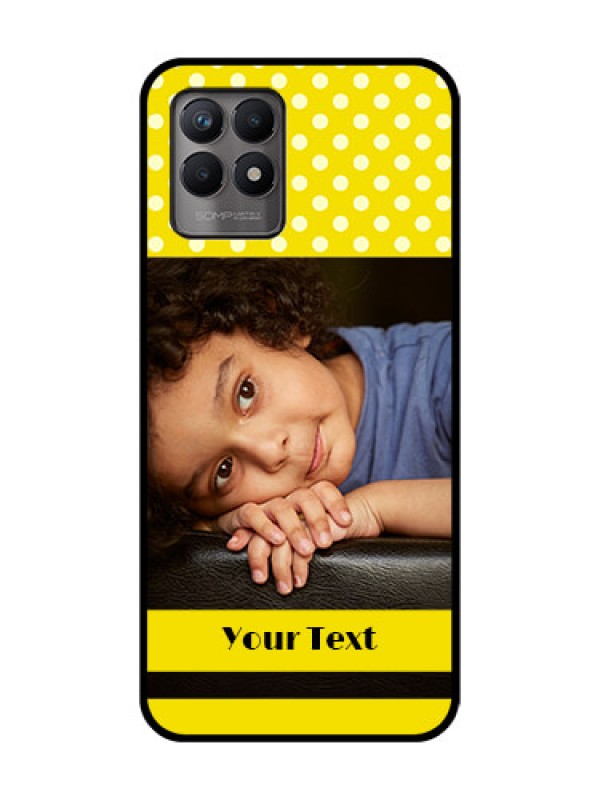 Custom Realme 8i Custom Metal Phone Case - Bright Yellow Case Design