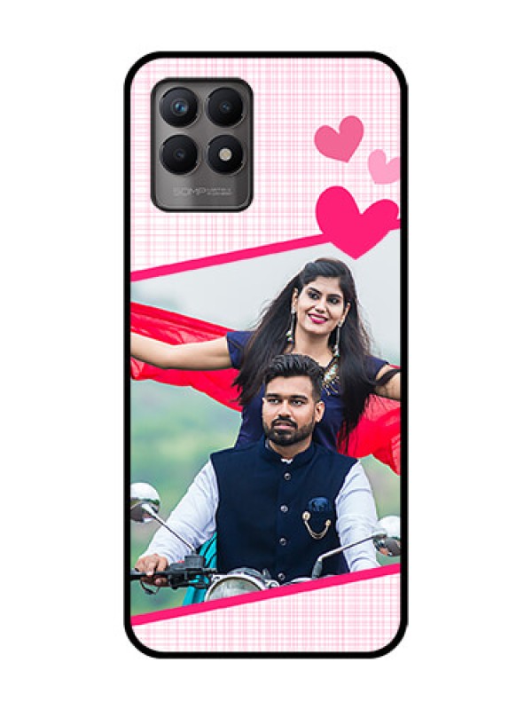 Custom Realme 8i Custom Metal Phone Case - Love Shape Heart Design