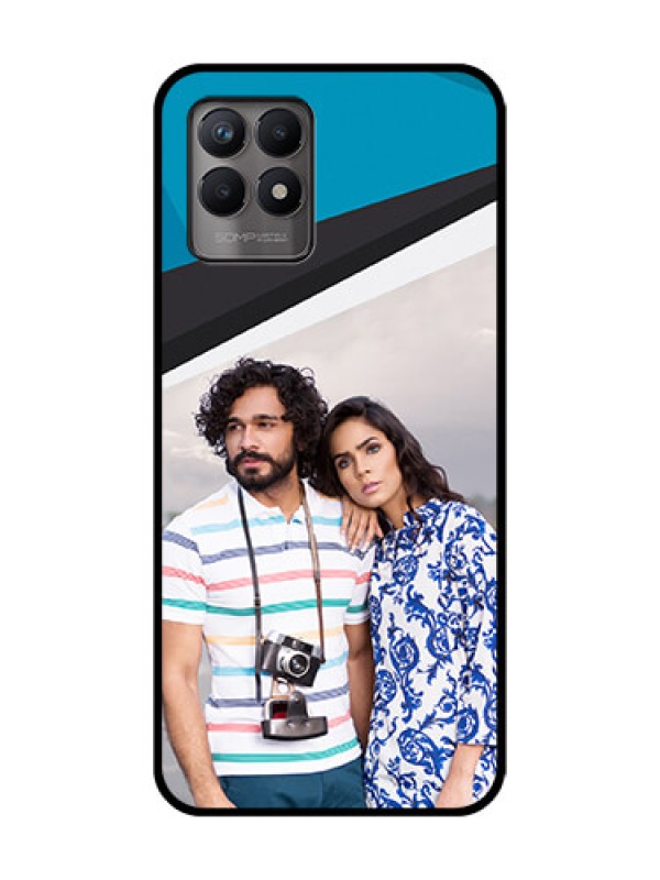 Custom Realme 8i Custom Metal Phone Case - Simple Pattern Photo Upload Design