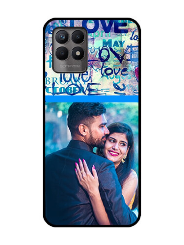 Custom Realme 8i Custom Metal Phone Case - Colorful Love Design