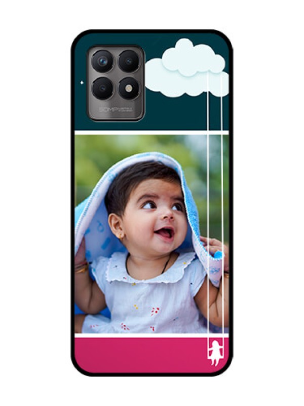 Custom Realme 8i Custom Metal Phone Case - Cute Girl With Cloud Design
