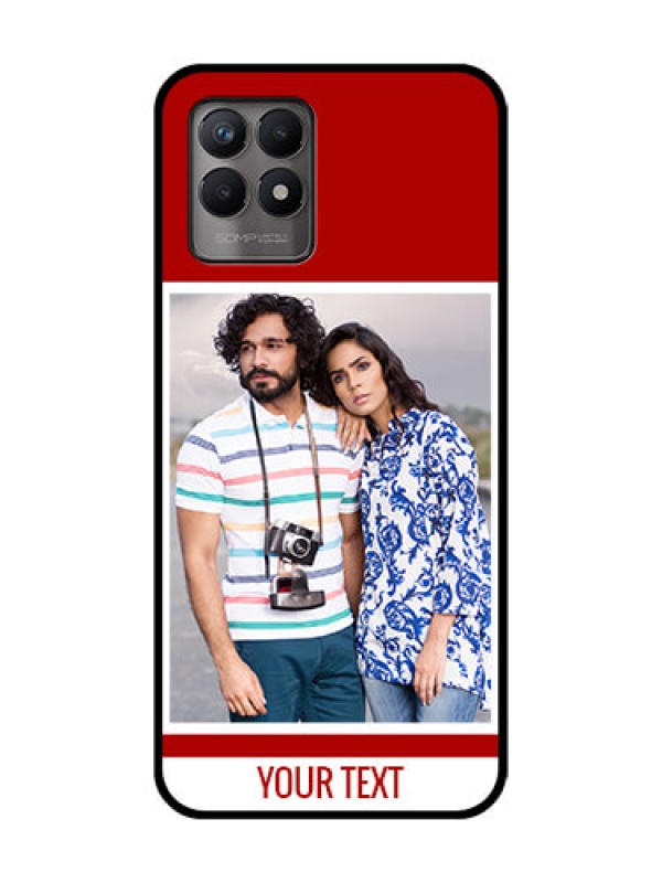 Custom Realme 8i Custom Metal Phone Case - Red Color Design