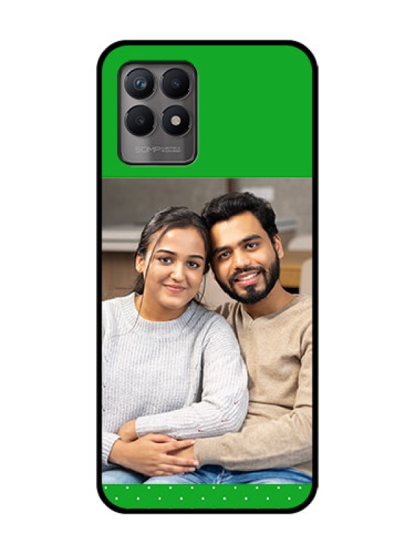 Custom Realme 8i Custom Metal Phone Case - Green Pattern Design