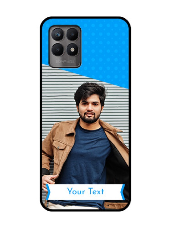 Custom Realme 8i Custom Metal Phone Case - Simple Blue Color Design