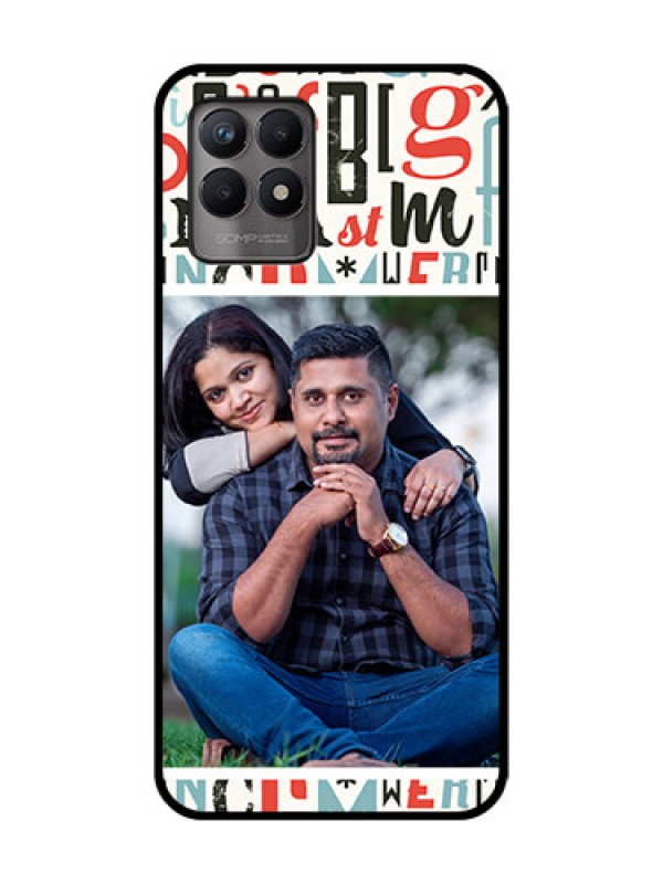 Custom Realme 8i Custom Metal Phone Case - Alphabet Design
