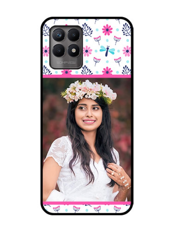 Custom Realme 8i Custom Metal Phone Case - Colorful Flower Design