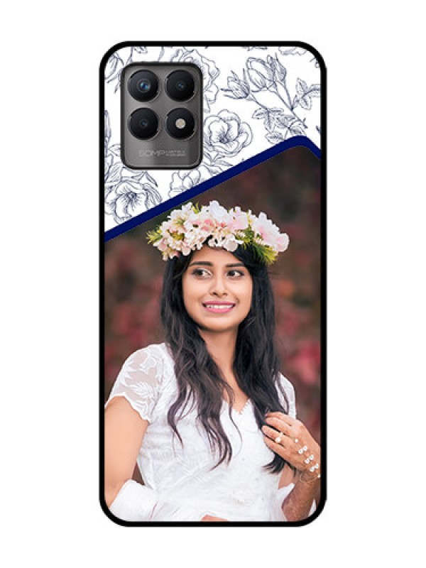 Custom Realme 8i Custom Metal Phone Case - Classy Floral Design