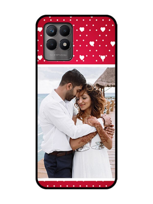 Custom Realme 8i Custom Metal Phone Case - Hearts Mobile Case Design