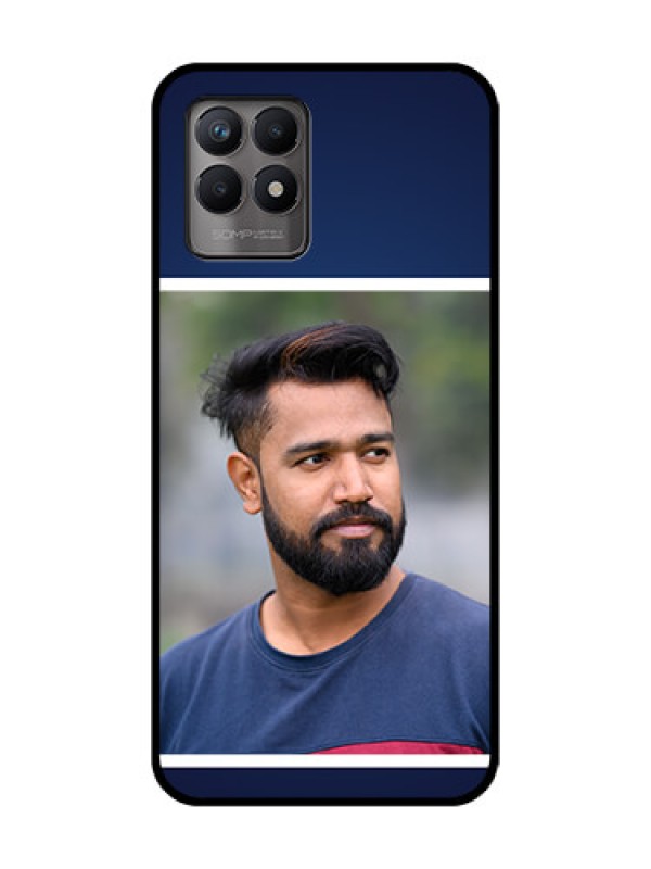 Custom Realme 8i Custom Metal Phone Case - Simple Royal Blue Design