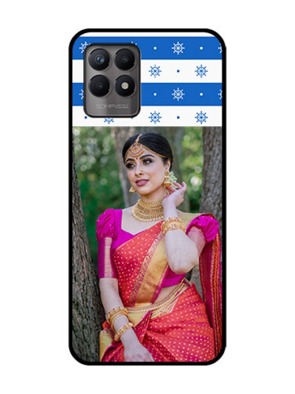 Custom Realme 8i Custom Metal Phone Case - Snow Pattern Design