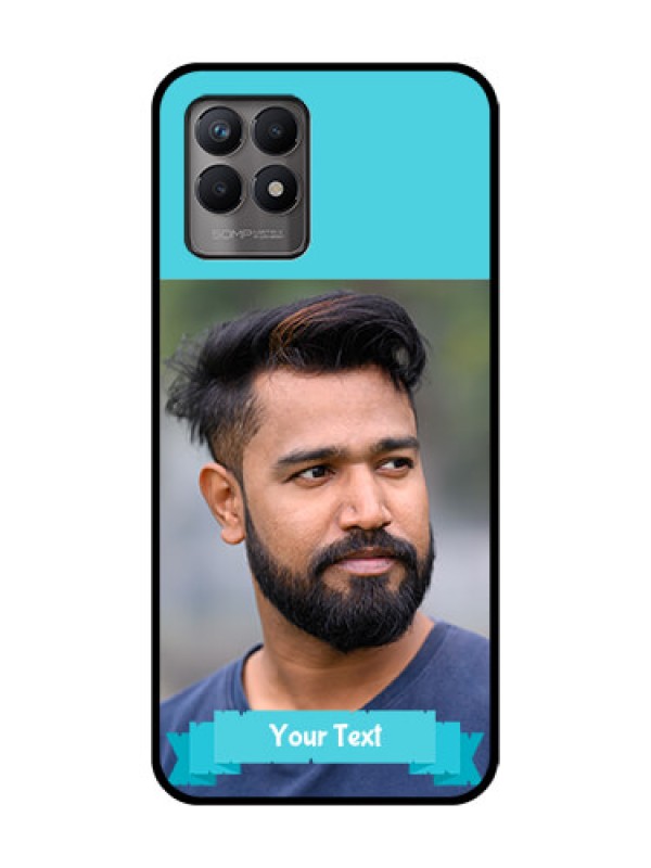 Custom Realme 8i Custom Metal Phone Case - Blue Color Design