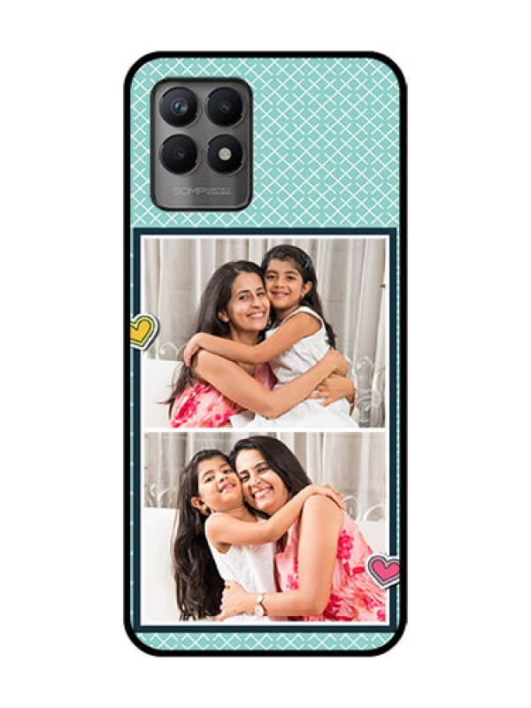 Custom Realme 8i Custom Metal Phone Case - 2 Image Holder With Pattern Design