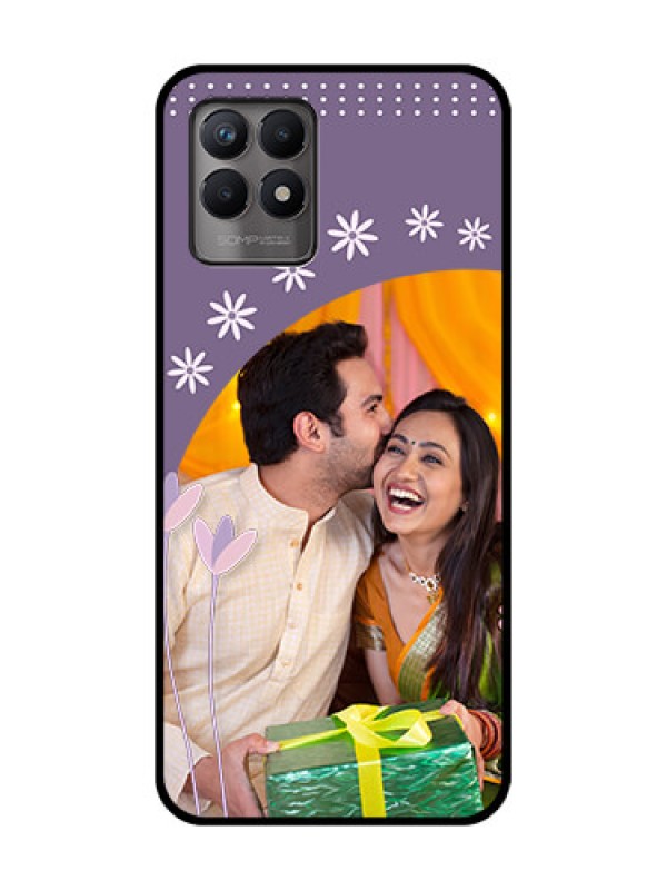 Custom Realme 8i Custom Metal Phone Case - Lavender Flowers Design